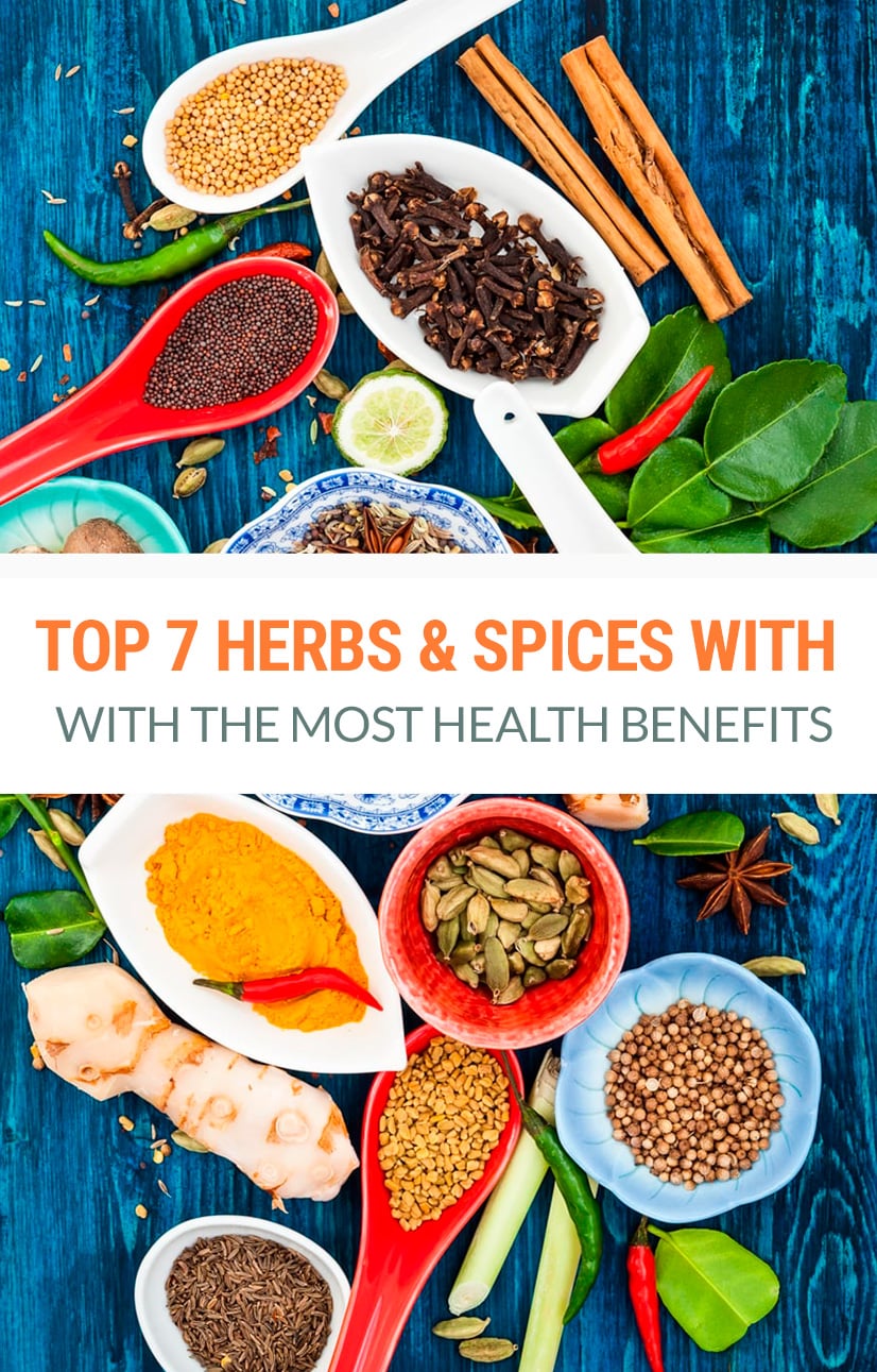 Top 7 Healthy Spices & Herbs With The Most Powerful Benefits