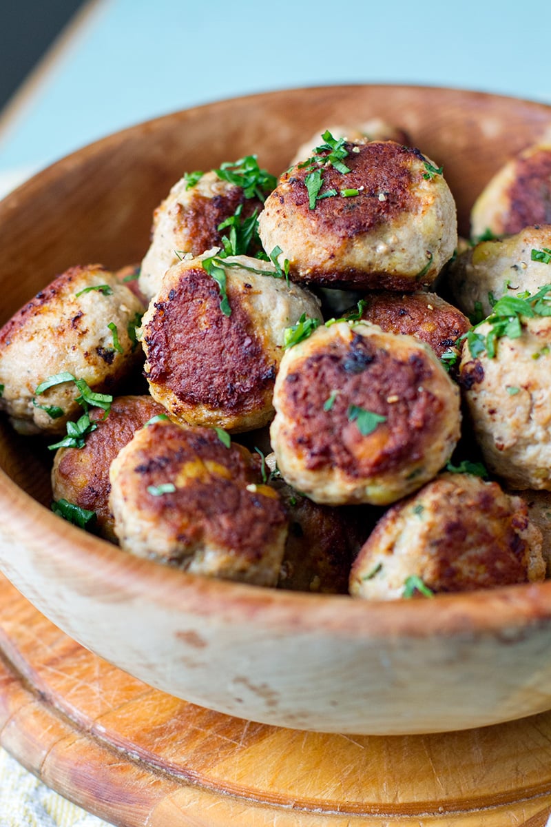 Soft and juicy meatballs with pork and beef (paleo, Whole30, gluten-free)