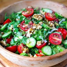 Georgian Salad With Creamy Walnut Dressing (Paleo, Dairy-free, Whole30)