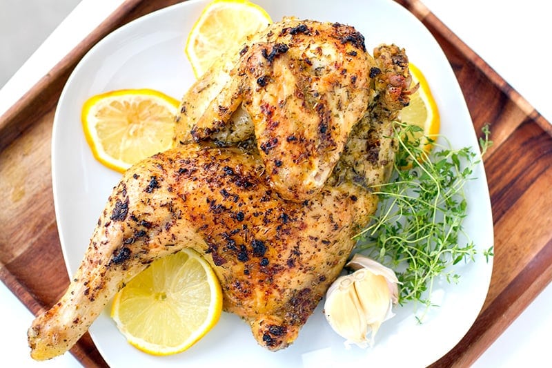 Greek-style Lemon Garlic Roast Chicken (Paleo, Whole30, Keto)