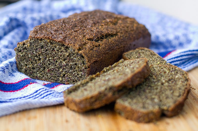 Hemp Flour Bread Recipe (Paleo, Low-Carb, High Protein, High Fibre)