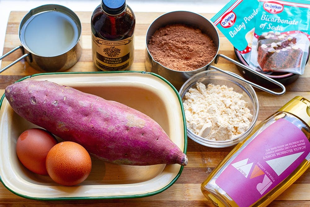 ingredients for brownies.