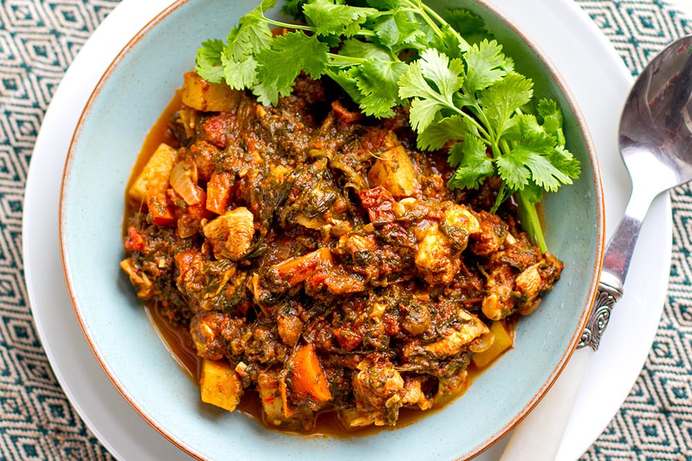 Moroccan Chicken Stew With Spinach & Sun-Dried Tomatoes