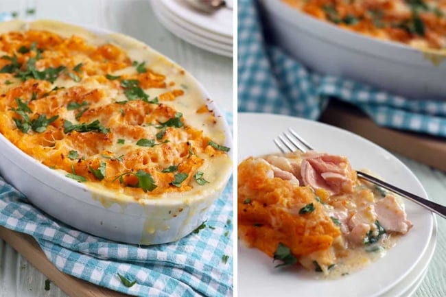 Sweet potato fish pie