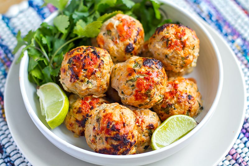 Baked Turkey Meatballs With Zucchini