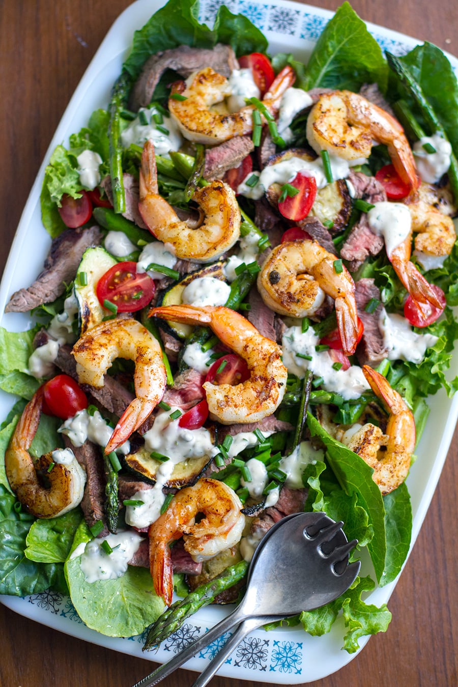 Surf & Turf Salad (Paleo, Whole30, Gluten-Free, Low-Carb