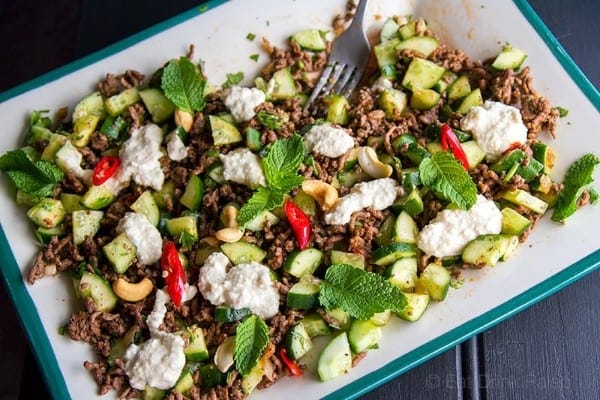 Beef & cucumber salad