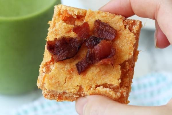 Homemade paleo bars - sweet potato bacon bars