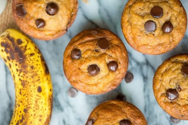 Paleo Banana Chocolate Chip Muffins