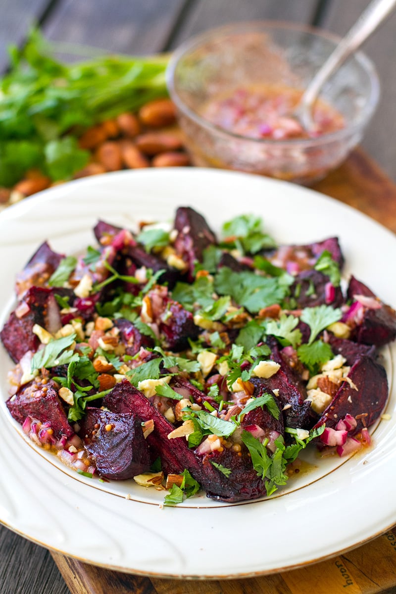 Roasted Beets With Shallot & Mustard Vinaigrette | Paleo, Gluten-free, Vegan