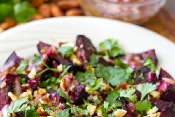 Roasted Beets With Red Wine, Shallot & Mustard Vinaigrette | Paleo, Whole30, Vegan Recipe