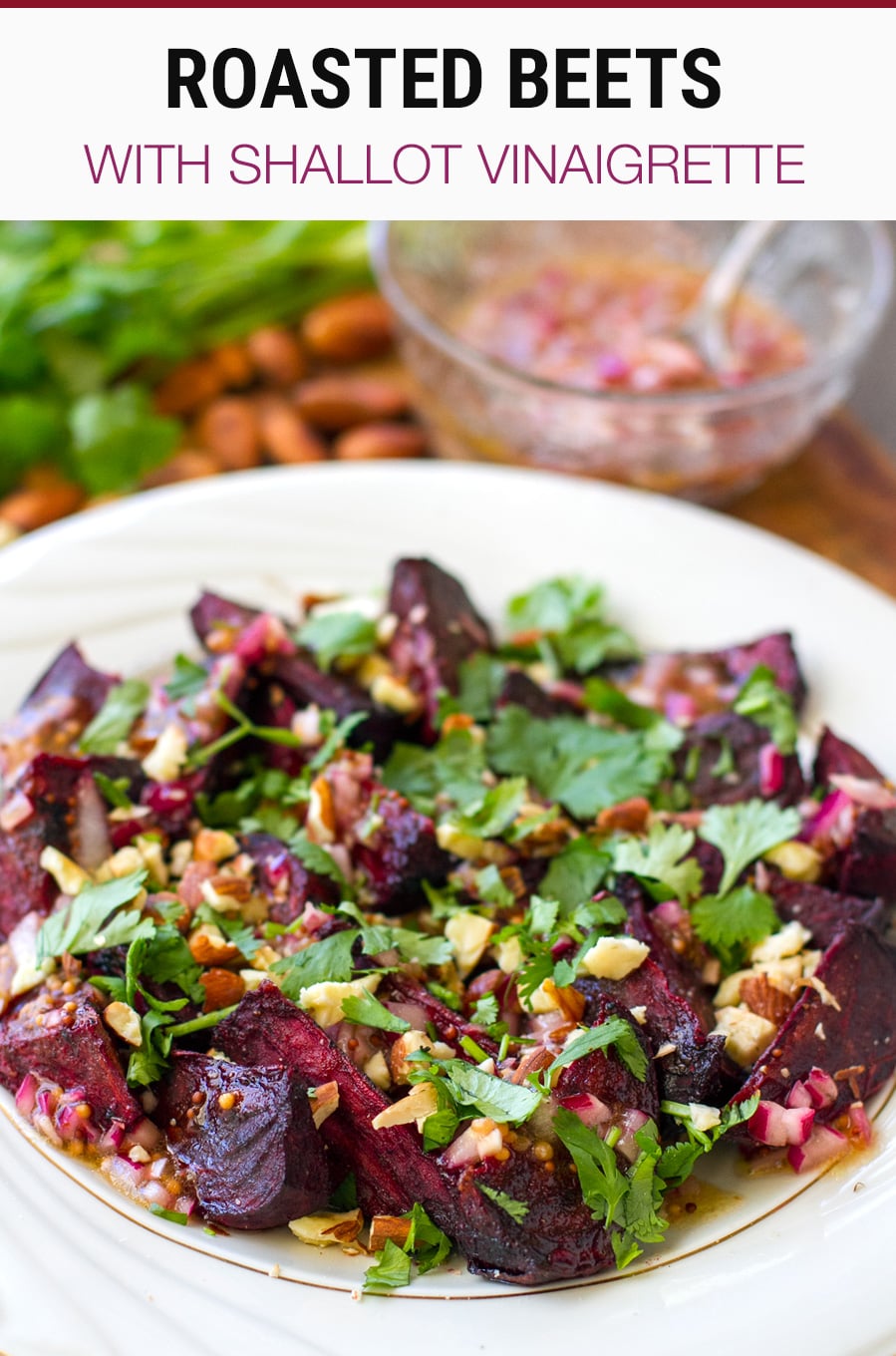 Roasted Beets With Red Wine, Shallot & Mustard Vinaigrette | Paleo, Whole30, Vegan Recipe