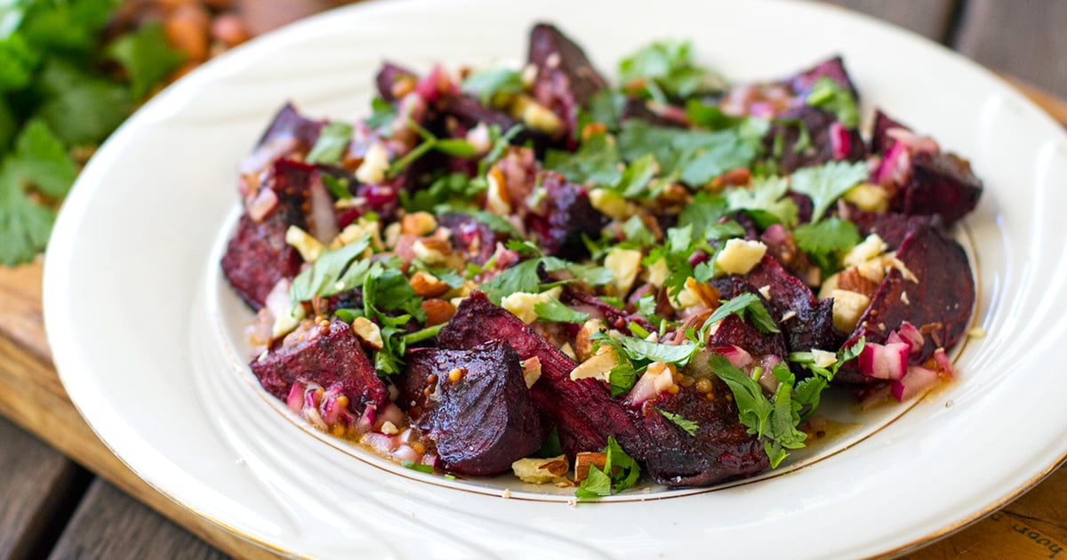 Roasted Beets With Shallot & Mustard Vinaigrette (Paleo, Whole30)