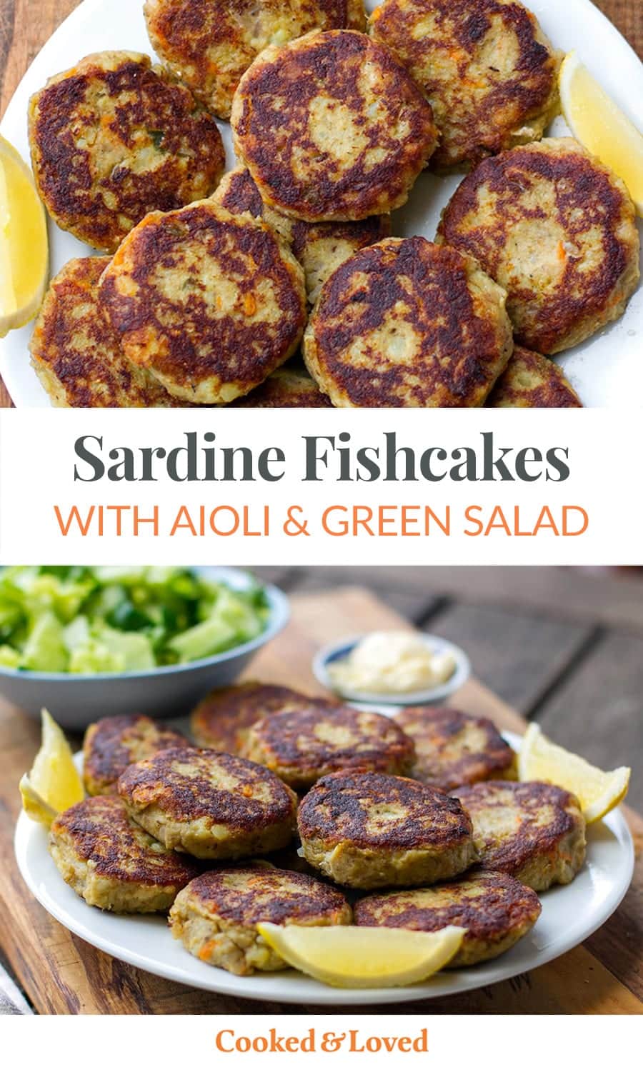 Sardine Fishcakes With Garlic Aioli & Green Salad