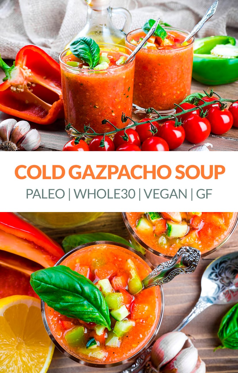 Spanish cold tomato soup gazpacho