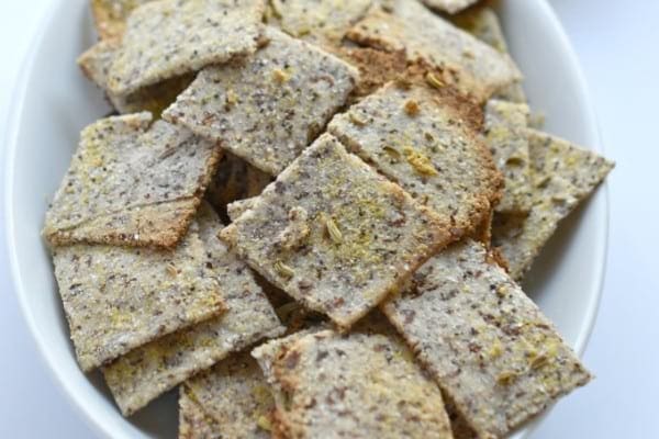 Everything bagel inspired paleo crackers