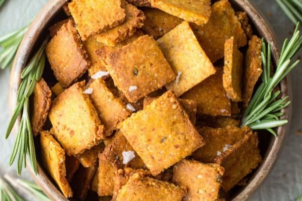 Paleo sweet potato crackers