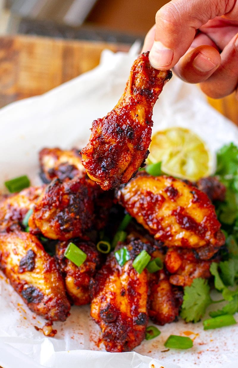 Smoky Chicken Wings With Honey Lime Glaze (Paleo, Gluten-Free)