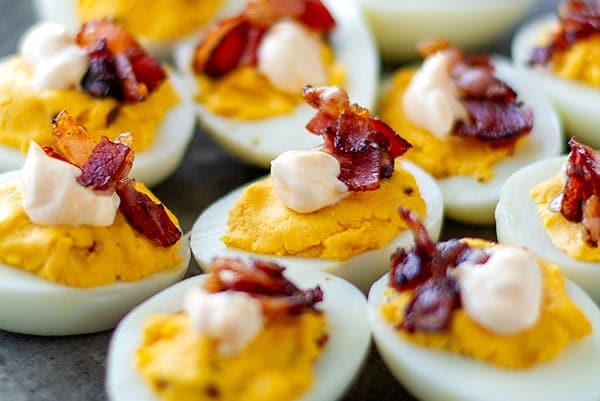 Buffalo deviled eggs feature