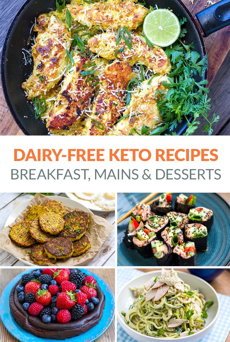 Dairy-free Keto recipes with breakfast, mains and dessert options