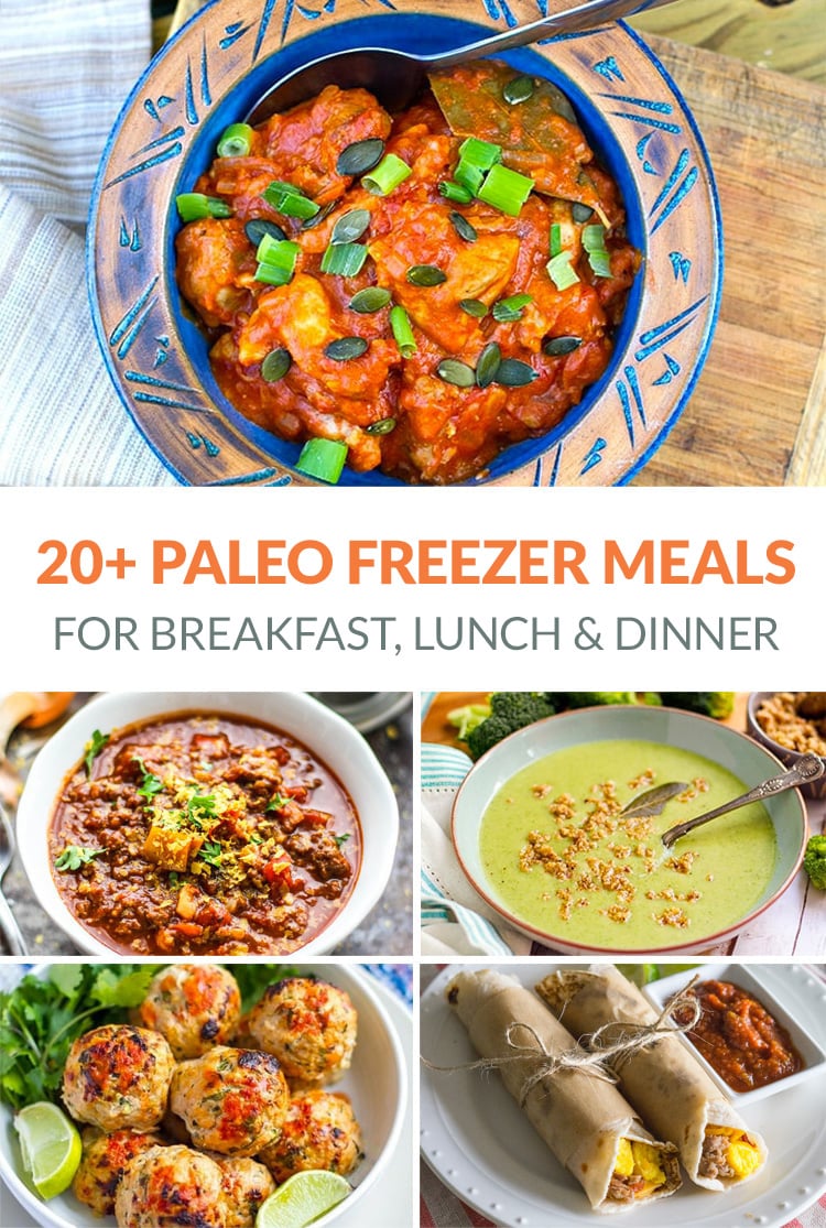 Paleo Freezer Meals Including Breakfast, Lunch & Dinner