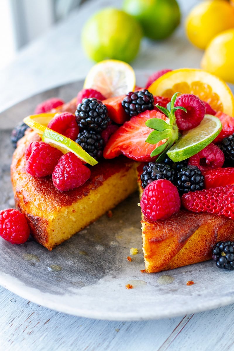 Citrus Summer Cake with lemon, lime and orange.