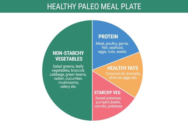 Paleo diet rules - healthy meal plate