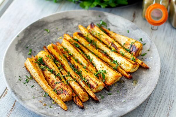 Roasted Parsnips With Spices & Parsley