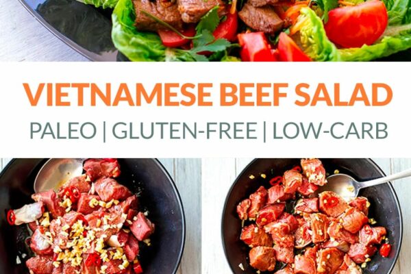 Vietnamese shaking beef salad (bu lo lac) - paleo, gluten-free recipe
