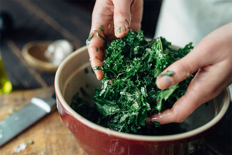 How to massage kale