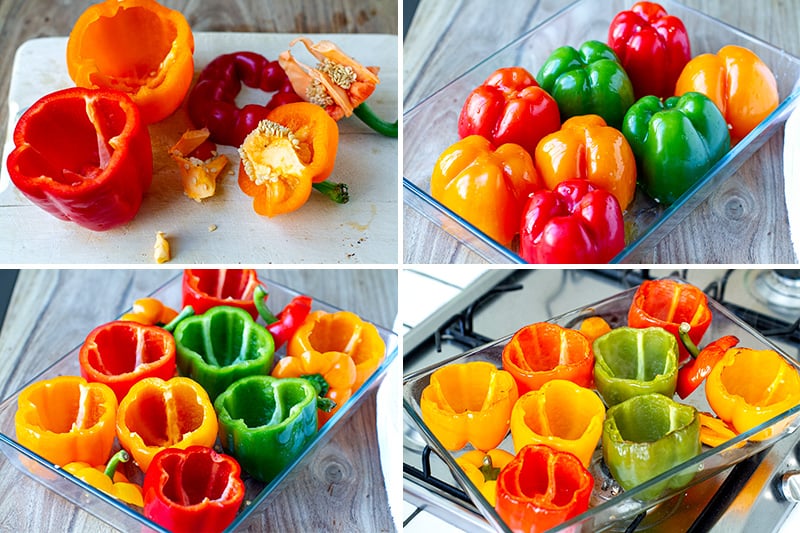 How to roast bell peppers for stuffing
