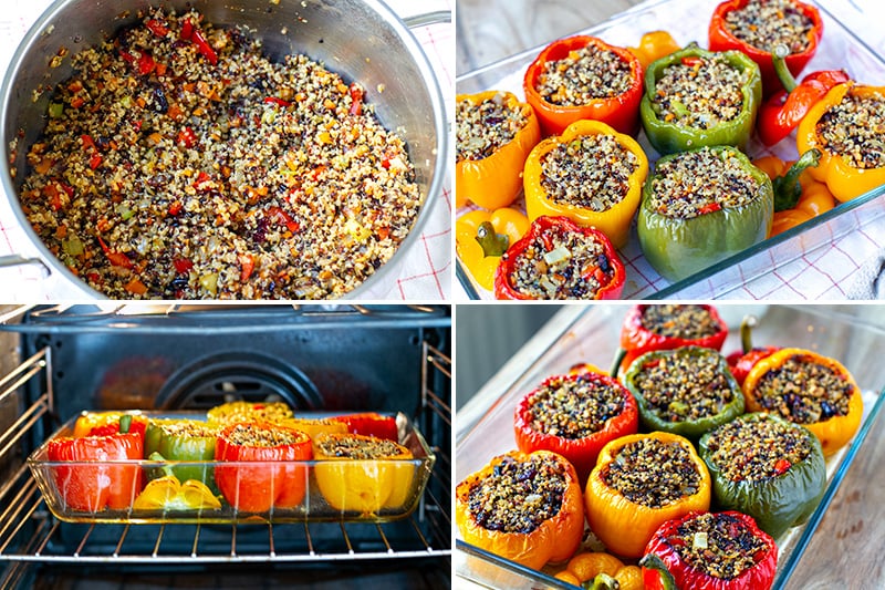 How to make quinoa stuffed peppers 