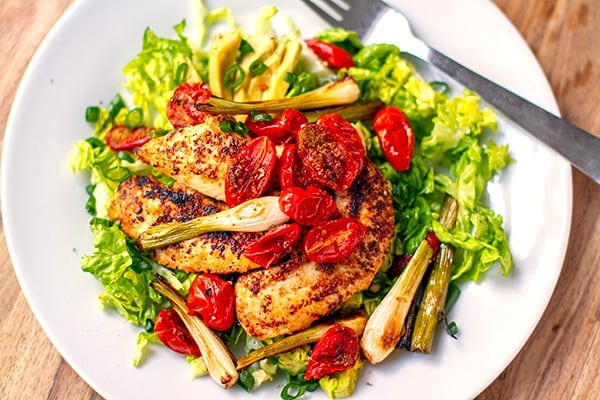Grilled Chicken & Roast Tomato Salad
