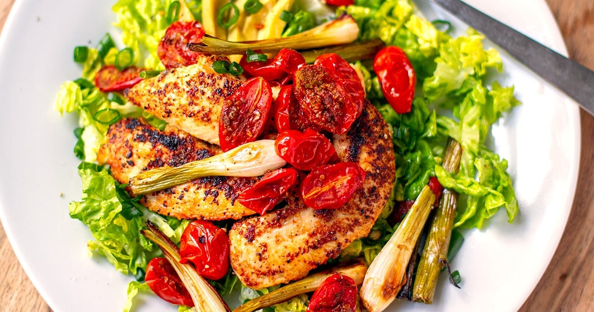 Grilled Chicken & Roast Tomato Salad