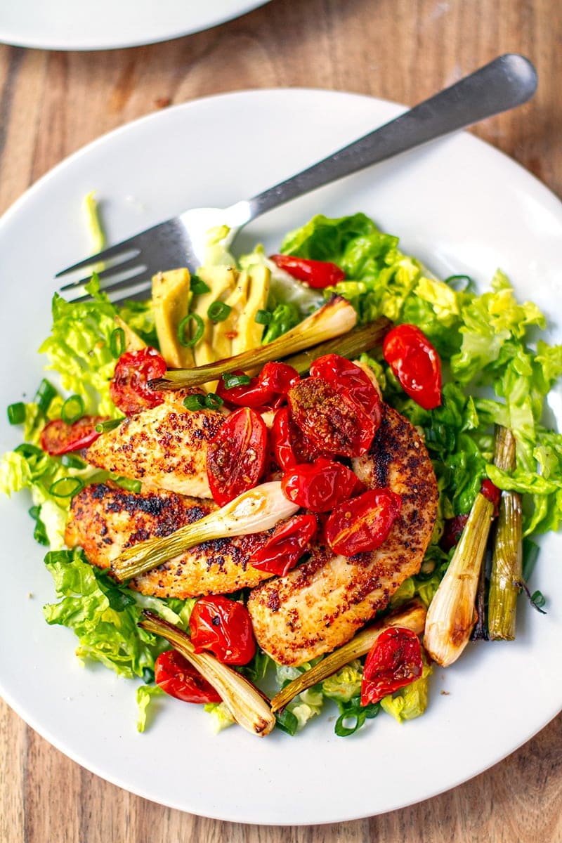 Grilled Chicken & Roast Tomato Salad