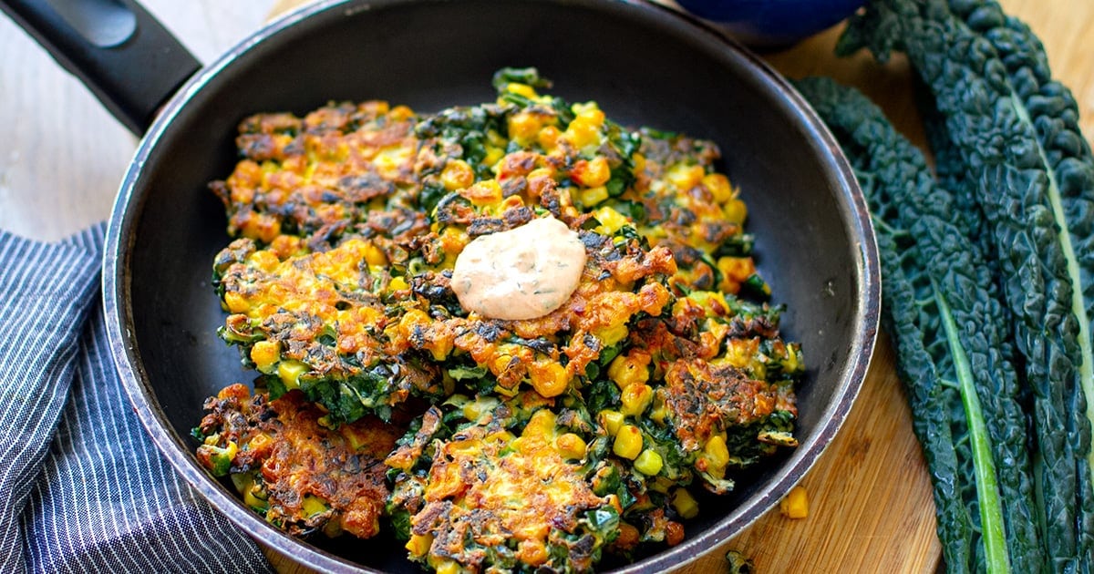 Kale & Corn Fritters (Gluten-Free)