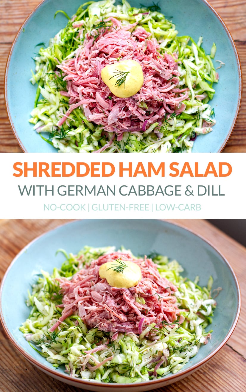 Shredded Ham & Cabbage Salad With Dill & Mustard