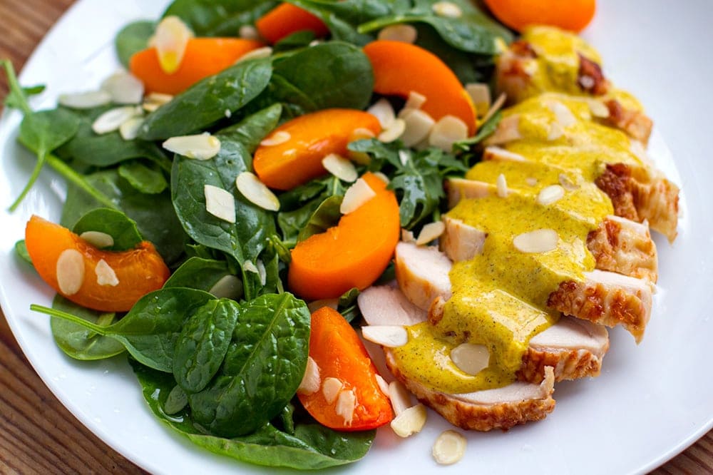 Apricot Chicken Salad With Curry Mayo Dressing