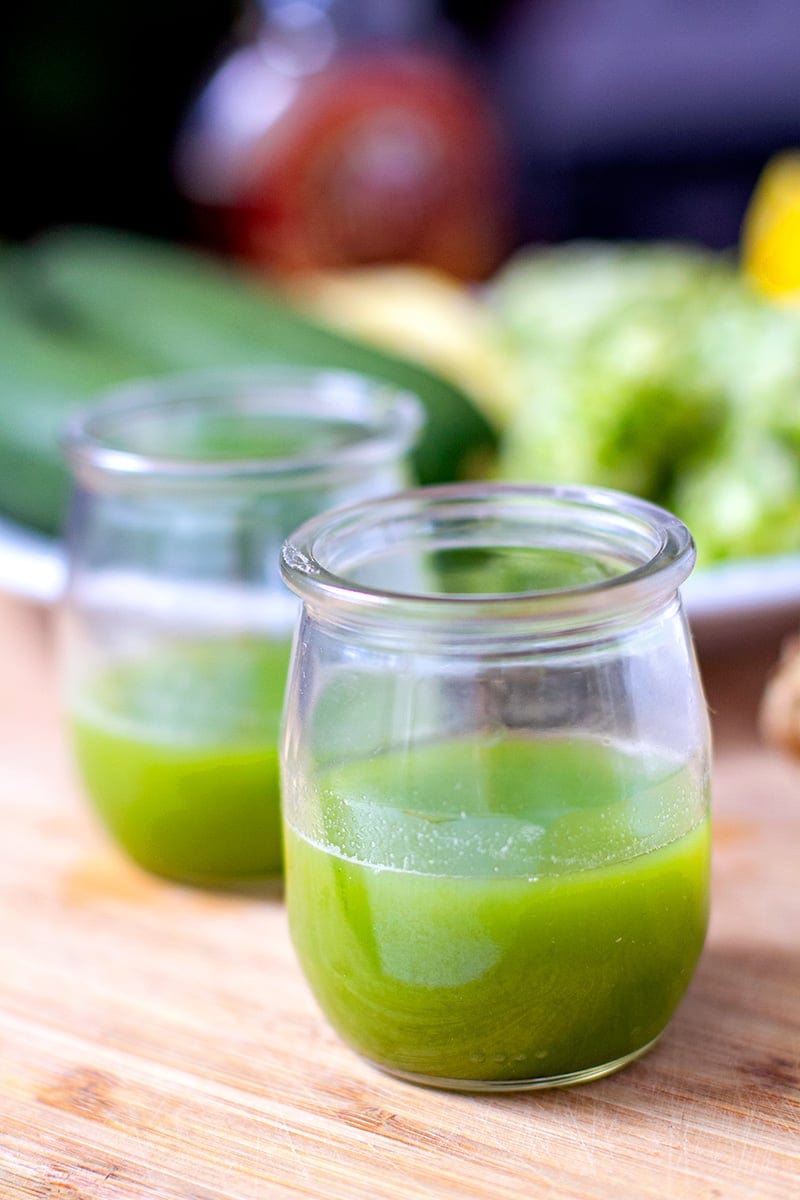 Zucchini Juice Tonic With Ginger & Lemon