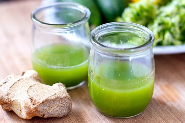Zucchini Juice Tonic With Ginger Lemon