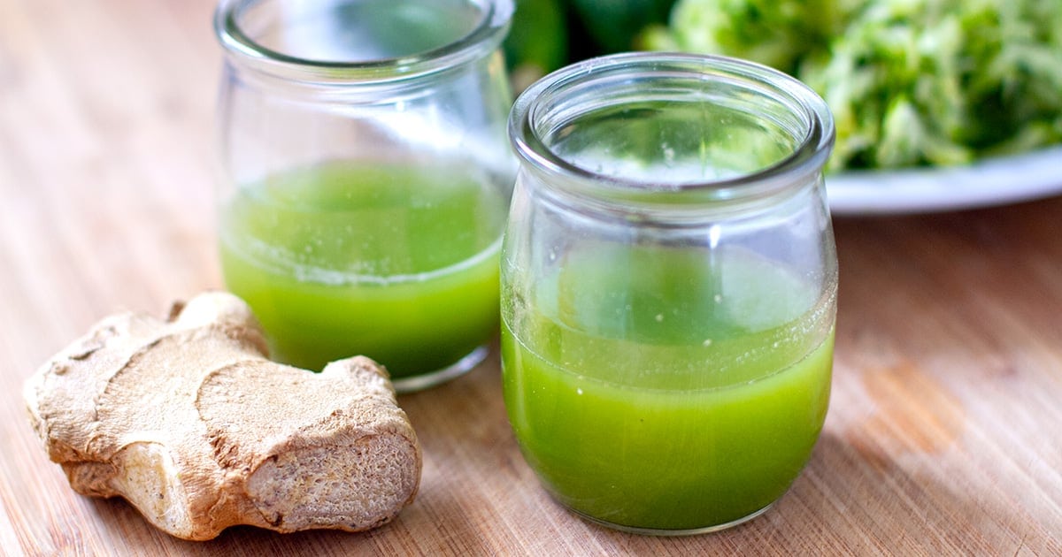 Zucchini Juice Tonic With Ginger & Lemon