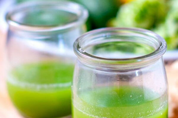 Zucchini Juice Shooters With Lemon & Ginger