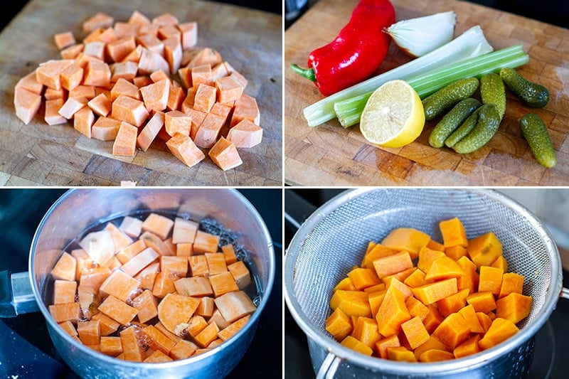 Tuna salad ingredients