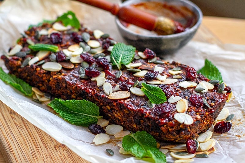 Vegan Nut Roast With Mushrooms