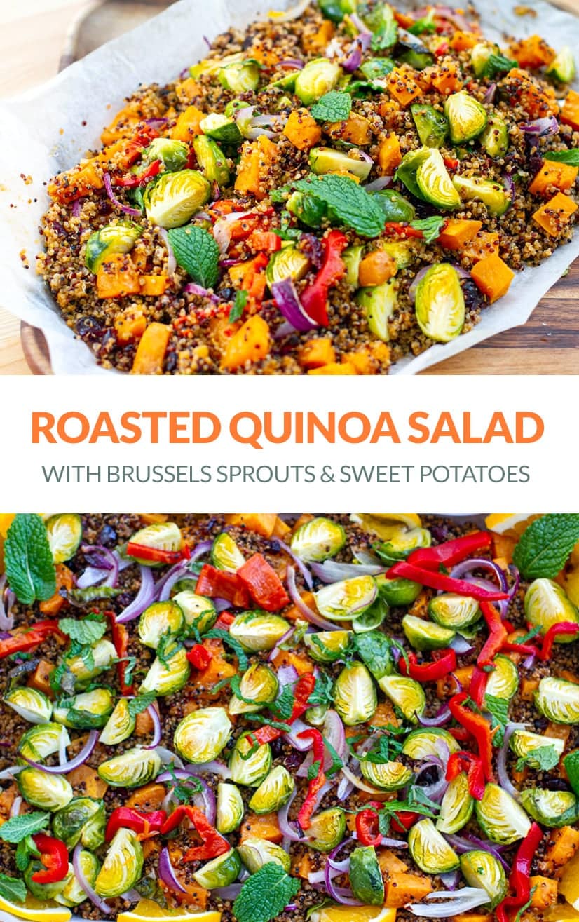 Warm Quinoa Salad With Brussels Sprouts & Sweet Potatoes