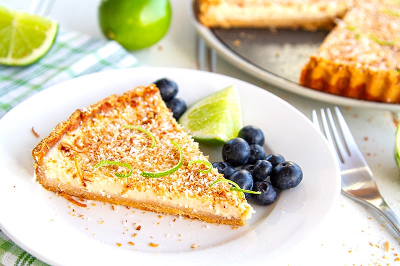Gluten-Free Tart With Lime & Coconut Filling