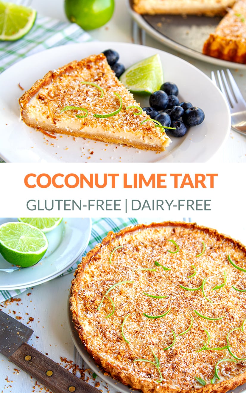 Lime & Coconut Tart (Paleo, Gluten-Free, Low-Carb)