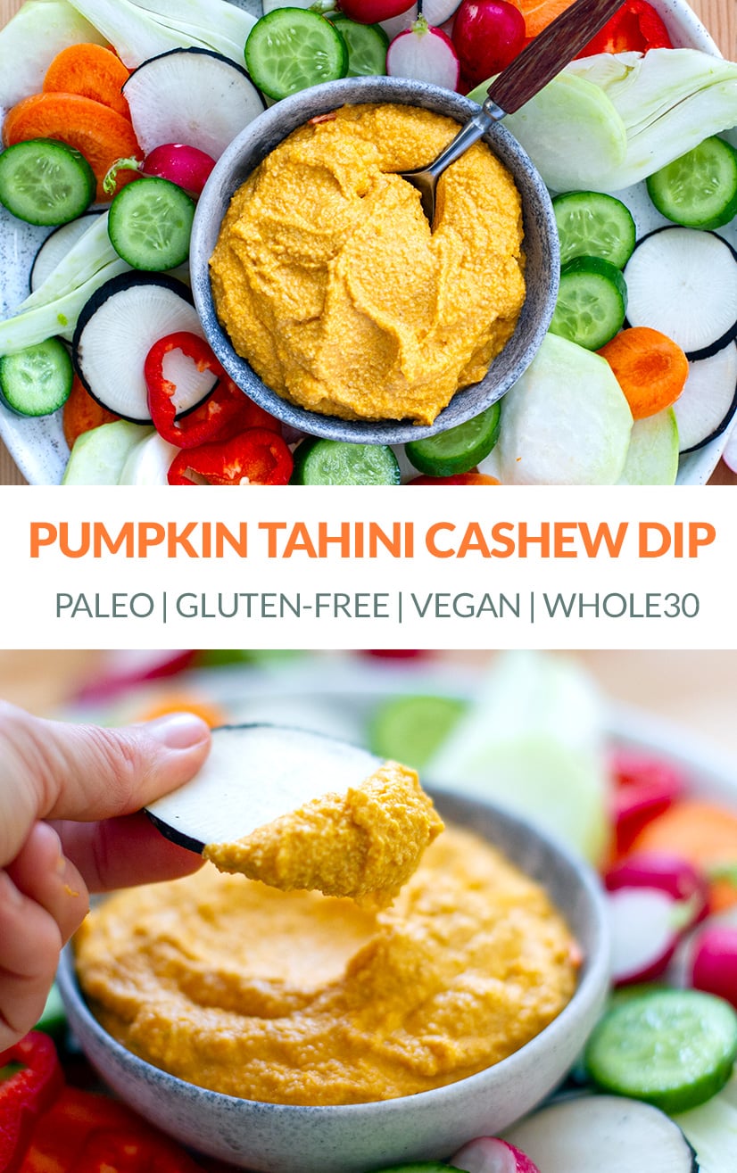 Pumpkin Tahini Cashew Hummus Dip