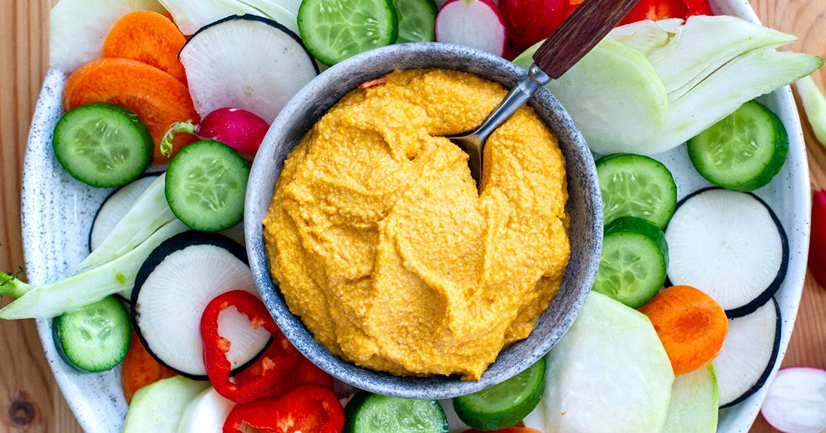 Cashew Hummus With Roast Pumpkin