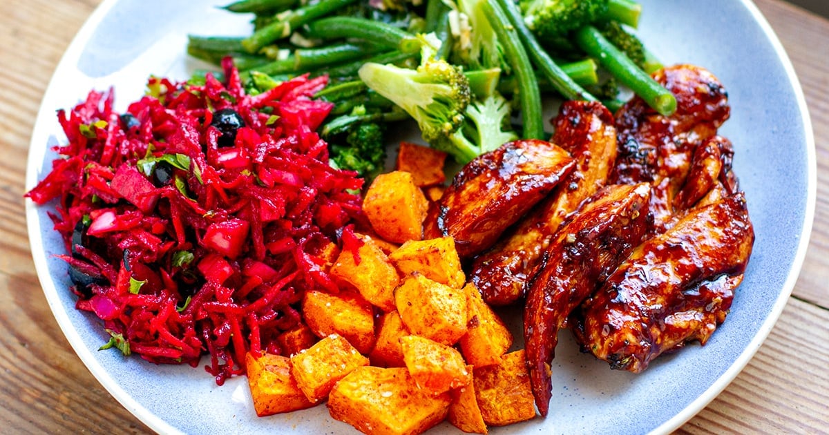 Rainbow Chicken Dinner (Paleo, Whole30, Gluten-Free)